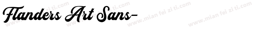 Flanders Art Sans字体转换